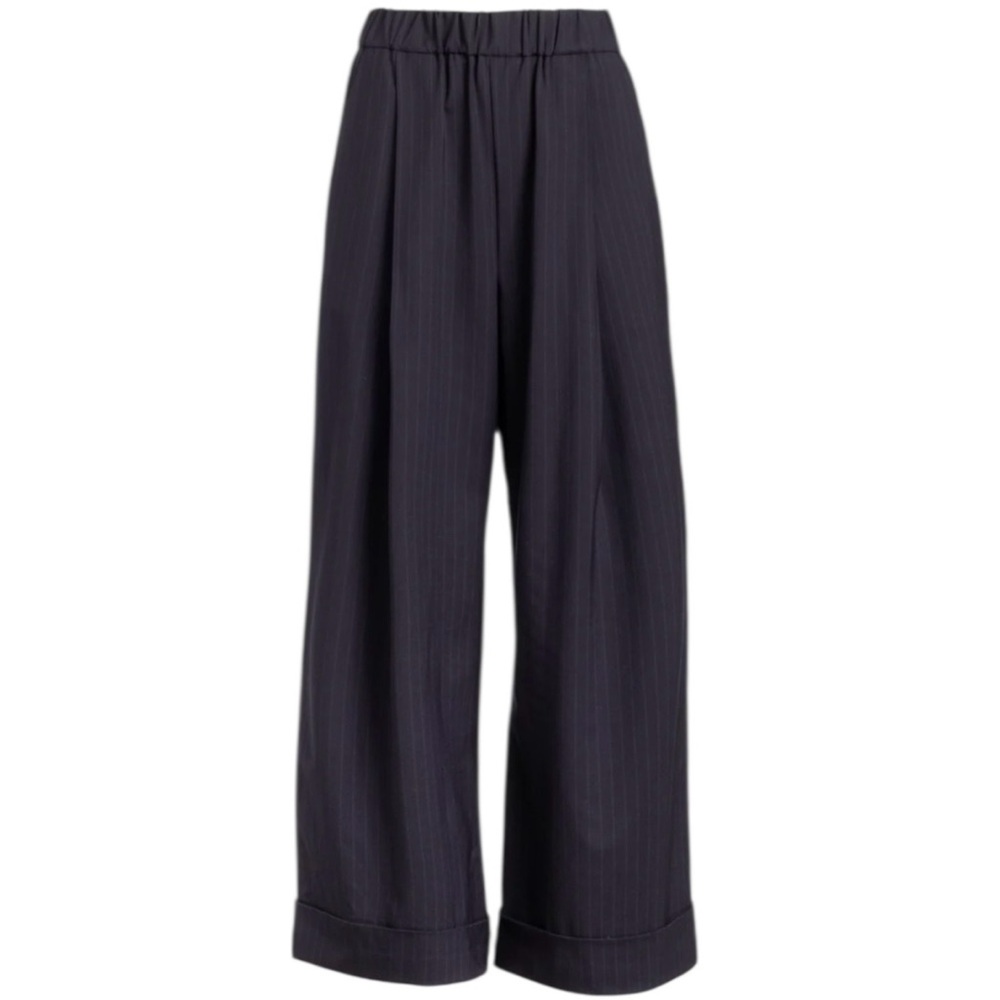 Unsubscribed‎ Everyday Pant Navy Pinstripe Pull On Suit Pant Size Small NWT